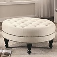 Coaster Ottomans Traditional Round Cocktail Ottoman | Value City ...