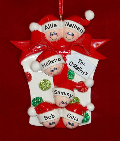 Personalized Family Christmas Ornament Xmas Gift for 6 | RussellRhodes.com