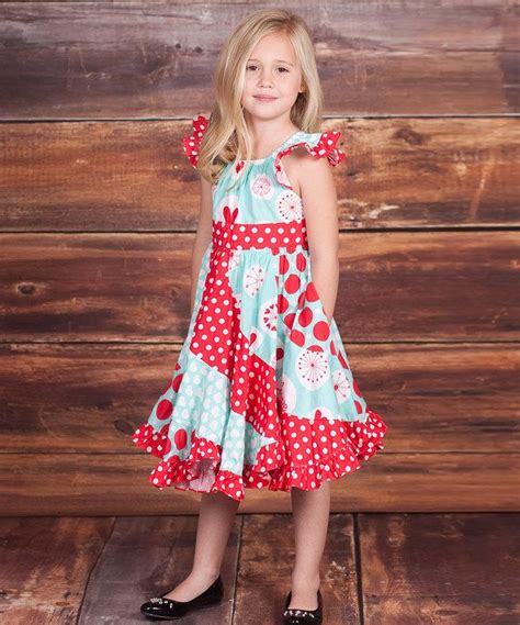 Another Great Find On Zulily Light Blue And Red Love Flo Dress