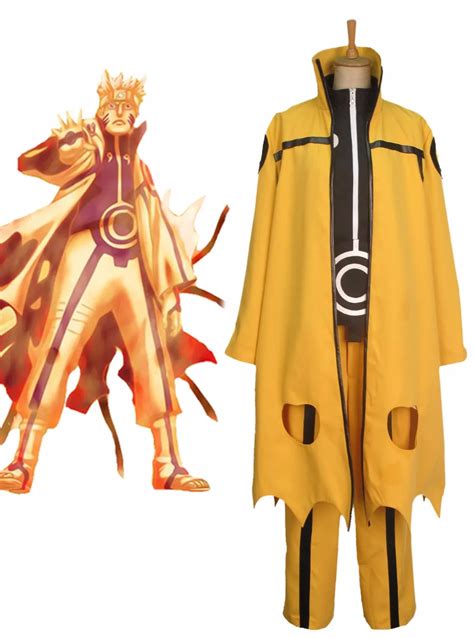 Naruto Cosplay Naruto Uzumaki Nine Tails Chakra Mode Cosplay Costume