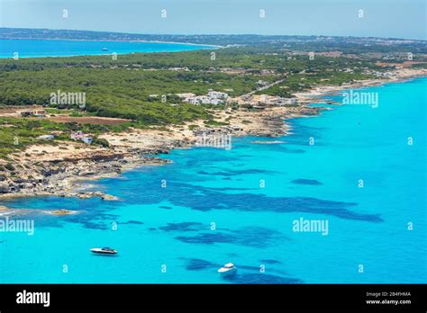 Formentera Island Top View Formentera Balearic Islands Spain Stock