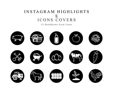 It is also can be useful for promotional banner or advertising beyond instagram. Instagram Story Highlights Cover Icons Farm Handdrawn ...