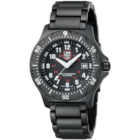 men s luminox® black ops stainless steel band watch 188964 watches at sportsman s guide