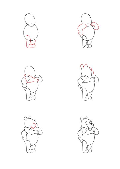 Step By Step How To Draw Winnie The Pooh At Drawing Tutorials