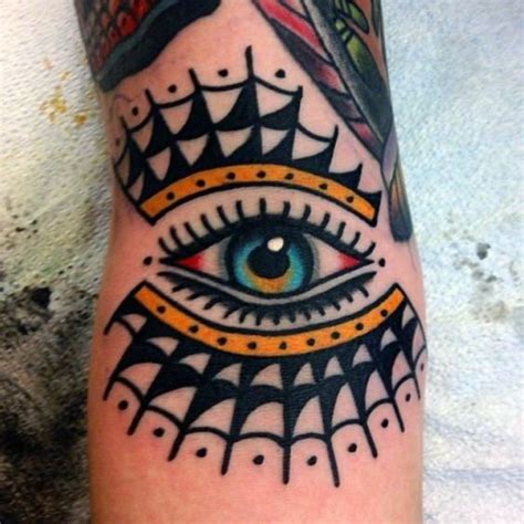 50 Traditionelle Augen Tattoo Designs Für Männer Old School Ideen