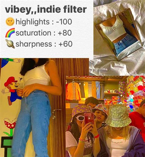 A variety of social networking options allow users to connect with others who use the app. vibey,,indie camera roll filter in 2020 | Best vsco ...