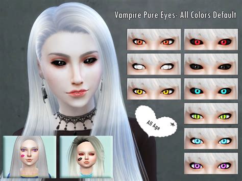 The Sims Resource Vampire Pure Eyes All Default Replacement Colors