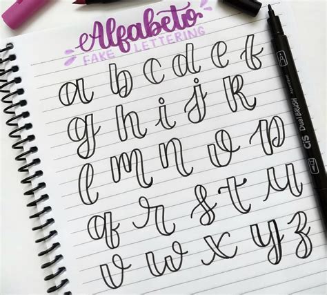 Lettering Fake Lettering Guide Bullet Journal Hand Lettering Hand