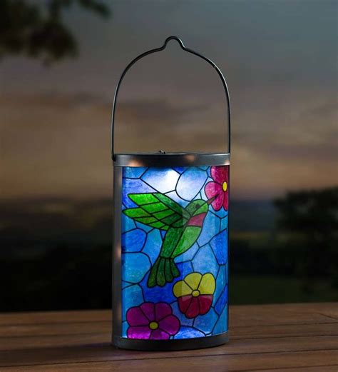 Mosaic Hummingbird Solar Lantern Adds Decorative Flair To Your Outdoor