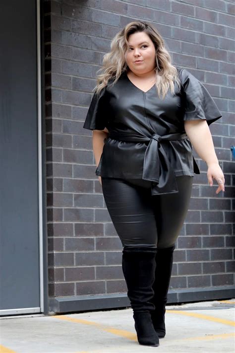 Faux Leather Plus Size Outfit Natalie In The City