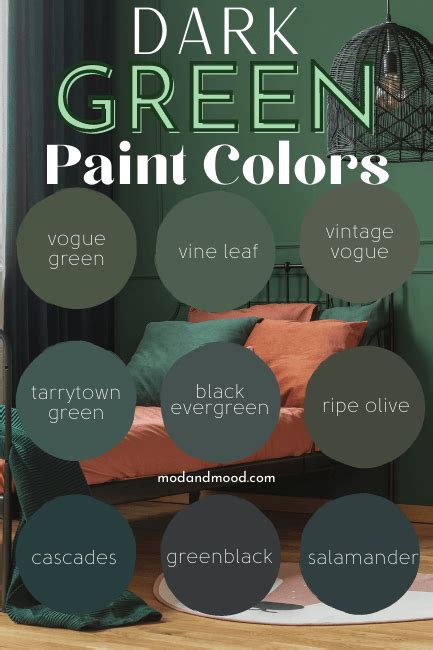 Best Dark Green Paint Colors From Sherwin Williams Benjamin Moore And