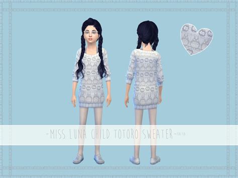 The Sims Resource Missluna Totoro Child Sweater