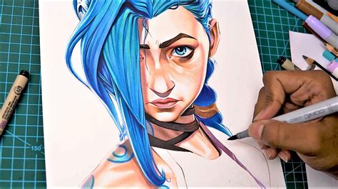 Arcane Jinx Skin Coloring Real Time Process YouTube