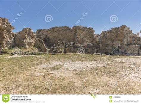 Ruins Of City Salamis In Fama Cyprus Stock Image Image Of