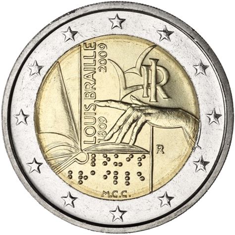 Italy 2 Euro 2009 200th Birthday Of Louis Braille Eur25195