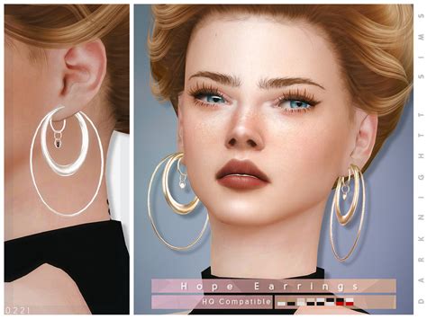 Hope Earrings By Darknightt At Tsr Sims 4 Updates