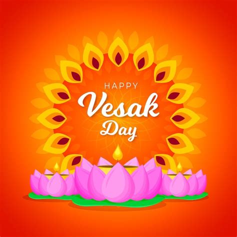 Ilustraci N Del D A De Vesak Plana Vector Gratis