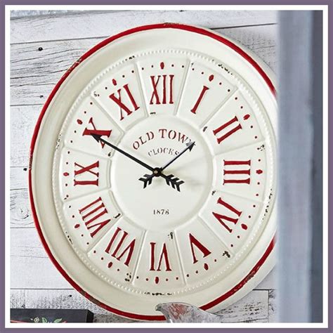 Distressed Metal Farmhouse Clock Antique Farmhouse Farmhouse Clocks