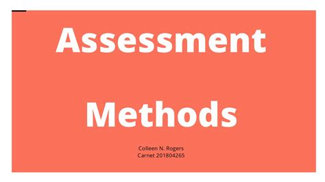 Assessment Methods On Emaze