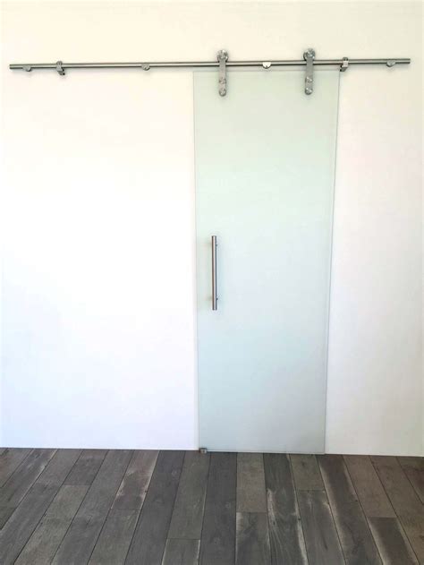 B1s Stainless Steel Frameless Single Glass Barn Doors Frameless