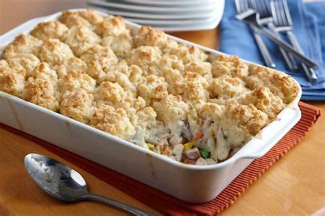 Featured in 4 delicious pot pie recipes you cannot resist. Chicken Pot Pie with Buttermilk Biscuits - AE Dairy Recipes