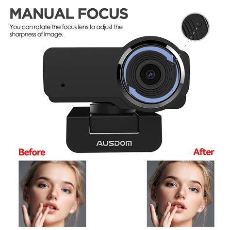 Ausdom Aw635 Hd Webcam 1080p Streaming Web Camera With Mic Automatic