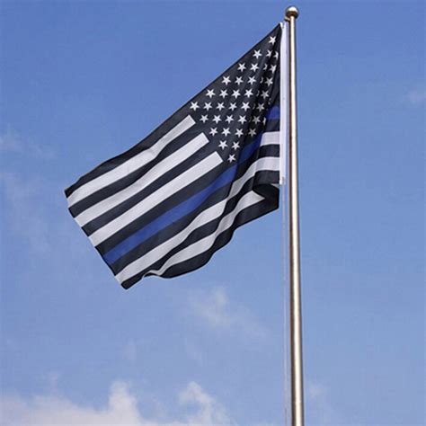 Us Flag Us American Flag Black White Blue Stripes Outdoor Nylon Flag
