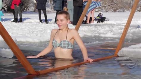 Russians Brave The Ice In Annual Epiphany Swim Day 3 Youtube