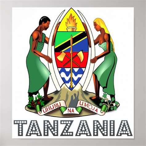 Tanzania Coat Of Arms Poster