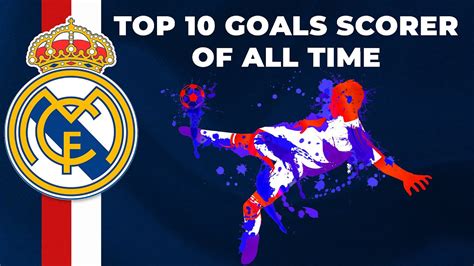 real madrid top 10 goals scorer of all time ⚽ real madrid all time best scorer youtube