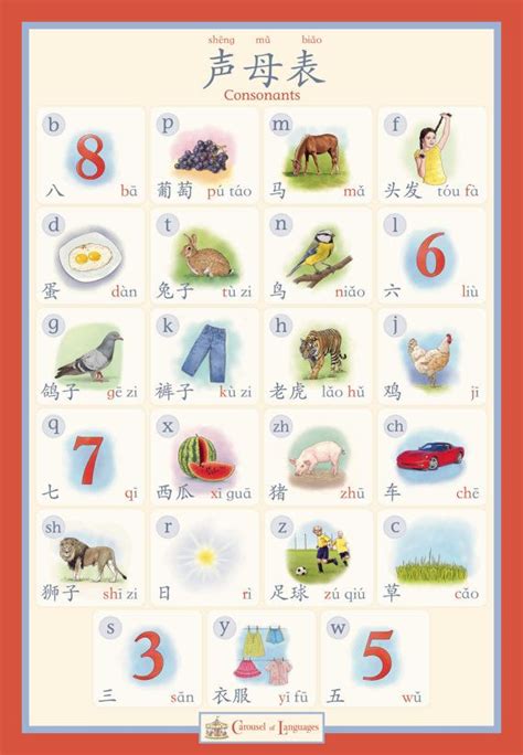 Chinese Alphabet Poster Consonants By Carouseloflanguages On Etsy