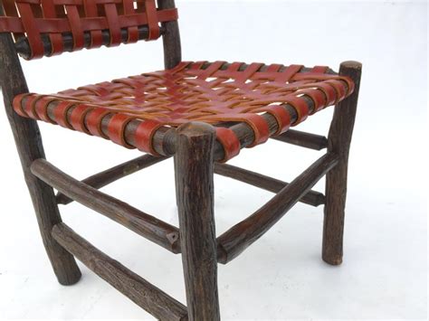 Check spelling or type a new query. Six Old Hickory Dining Chairs with Woven Cognac Saddle ...