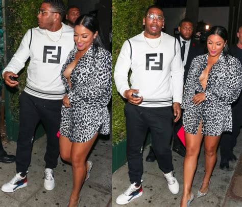 Nelly S Longtime Girlfriend Shantel Jackson Flashes Her B B As They