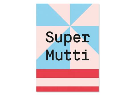Design Postkarte Super Mutti — Kleine Prints