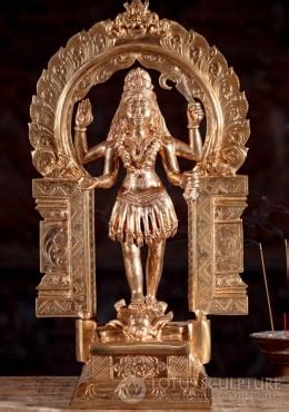 Bronze Fierce Hindu Goddess Kali Statue Standing On Shiva With 10 Arms