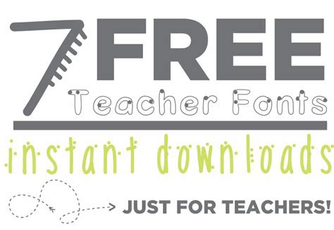 Well, that doesn't mean this will teach itself. 7 Free Fonts - From One Teacher to Another | KindergartenWorks