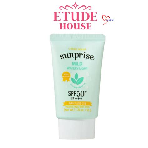 Etude House Sunprise Mild Watery Light Spf50 Pa 50g Shopee Malaysia