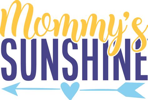 Mommys Sunshine Arrow With Heart Mom And Baby Free Svg File Svg Heart