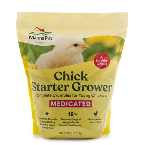 Manna Pro Chick Starter Medicated Chick Feed Formulated With