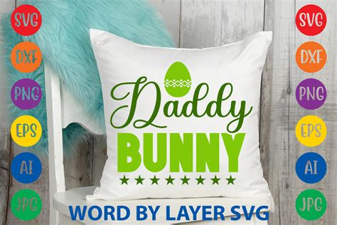 Daddy Bunny Graphic By Svgdesigncreator · Creative Fabrica