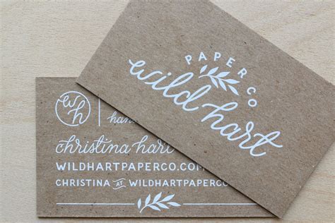 Handwritten Rustic Chipboard Business Cards Get Your Chipboard Sheets