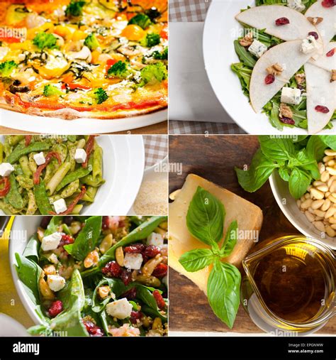 Healthy And Tasty Italian Food Collage Stock Photo Alamy