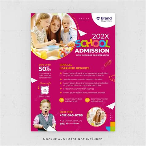 Premium Psd Kids School Admission Flyer Template In Psd