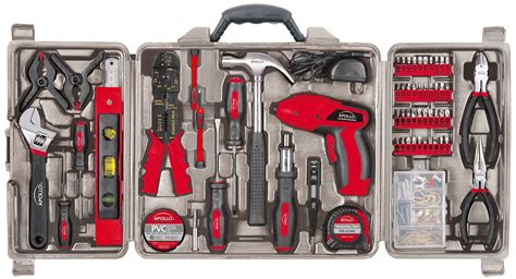 Apollo Tools Dt0738 161 Piece Complete Household Tool Kit With 48 Volt