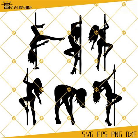 Exotic Dancer Pole Dance Stripper Art Svg Dxf Eps Png Clipart Cricut