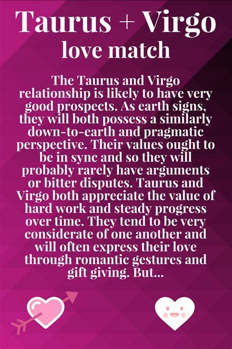 Taurus Compatibility With Each Zodiac Sign Taurus Virgo Compatibility Virgo Love Virgo