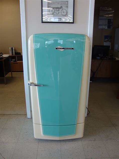 Custom 1950s Coldspot Refrigerator With Harley Davidson Theme Full