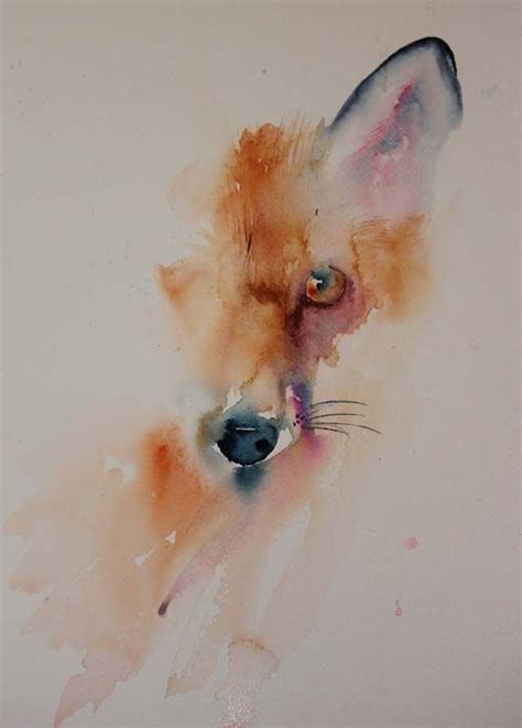 Am I Safe Now Fox In Watercolour Fox Art Watercolor Fox Watercolor Art
