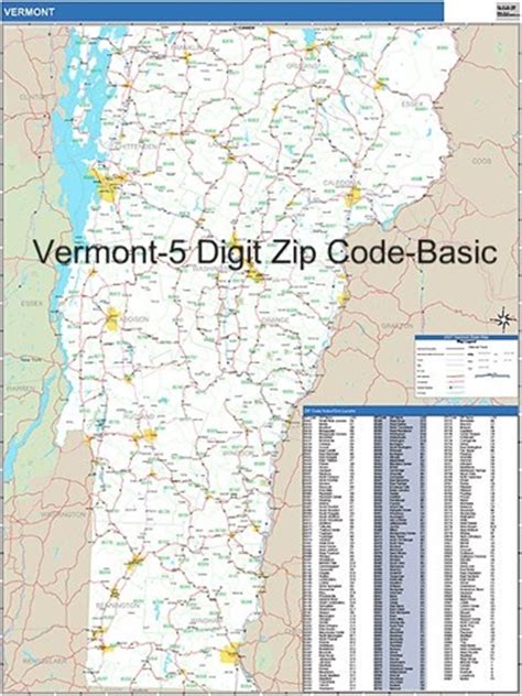 Vermont Zip Code Map From