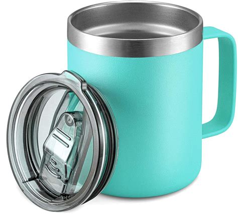 Home Kitchen Double Wall Trave Mug With Handle TUMZAK 16oz Stainless